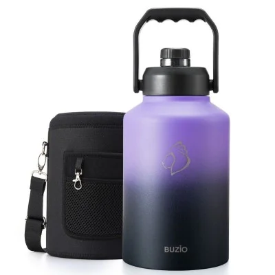 Buzio Rock Series One Gallon Jug with Spout Lid and Sleeve 3.8L - Purple Black